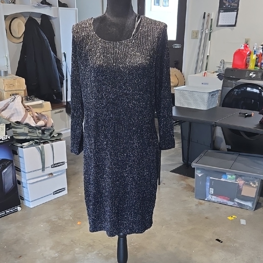 Elegant Black Glitter Dress